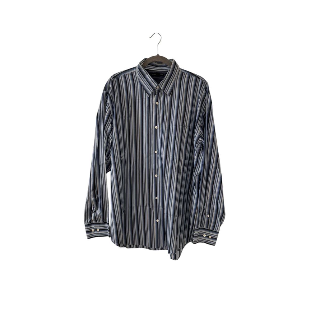 Banana Republic Shades of Blue Striped Dress Shirt XL